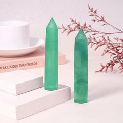 ZHIYUXI hexagonal pointed wand highlights natural texture for focused Reiki sessions.