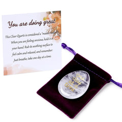 ZHIYUXI one-day-at-a-time thumb worry stone close-up promotes focus and calm.