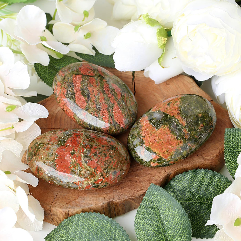 ZHIYUXI oval palm stone fits in hand for relaxing meditation and anxiety relief.
