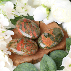 ZHIYUXI oval palm stone fits in hand for relaxing meditation and anxiety relief.