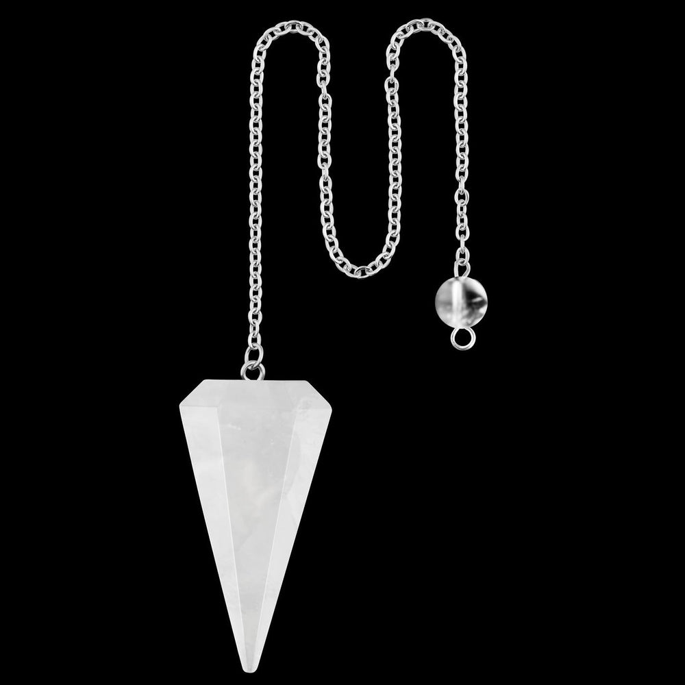 ZHIYUXI pendulum used as decorative crystal on display or altar.