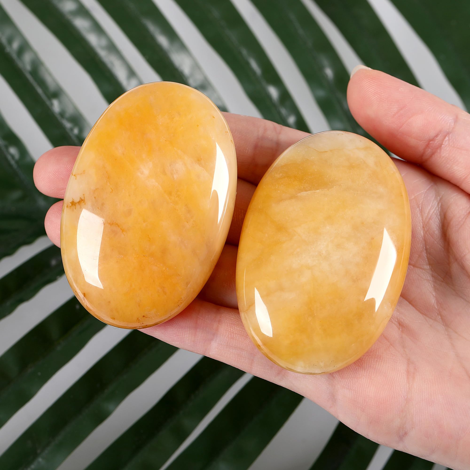 ZHIYUXI polished yellow jade crystal decor for energy balance