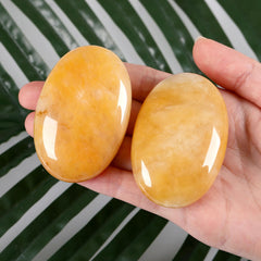 ZHIYUXI polished yellow jade crystal decor for energy balance