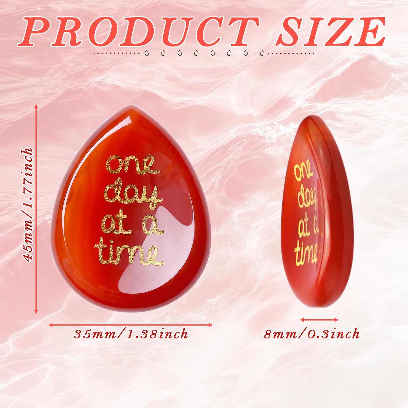 ZHIYUXI Red Carnelian Agate close-up shows polished surface and warm hue