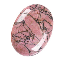 ZHIYUXI rhodonite palm stone oval for calming touch and energy balance during meditation