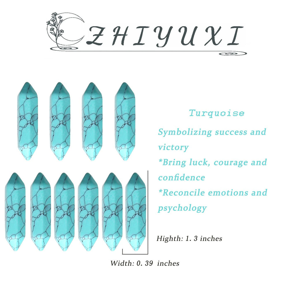 ZHIYUXI turquoise crystal point in office offering focus and emotional balance