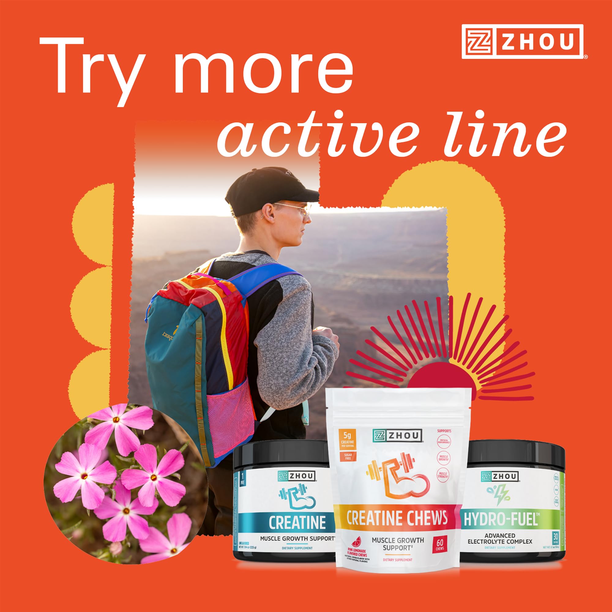 Serving suggestion for pre- and post-workout use with ZHOU Chews