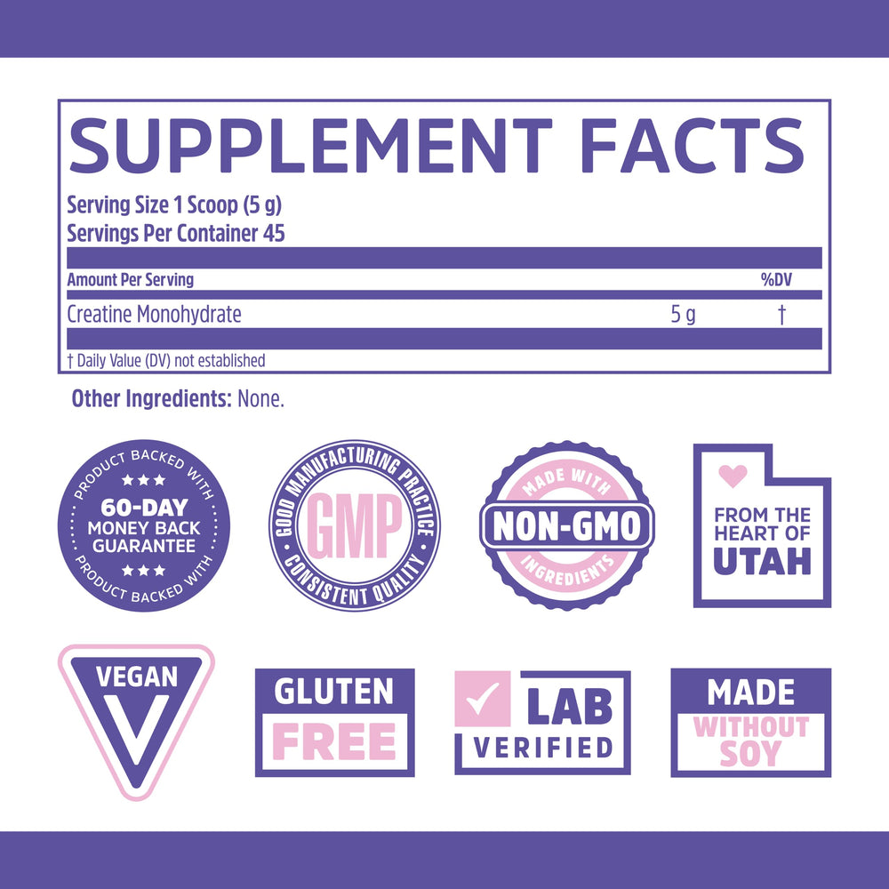 Zhou Creatine powder, unflavored, blends easily into water or juice