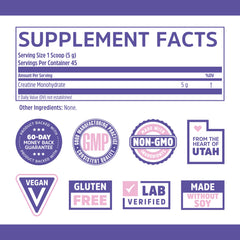 Zhou Creatine powder, unflavored, blends easily into water or juice