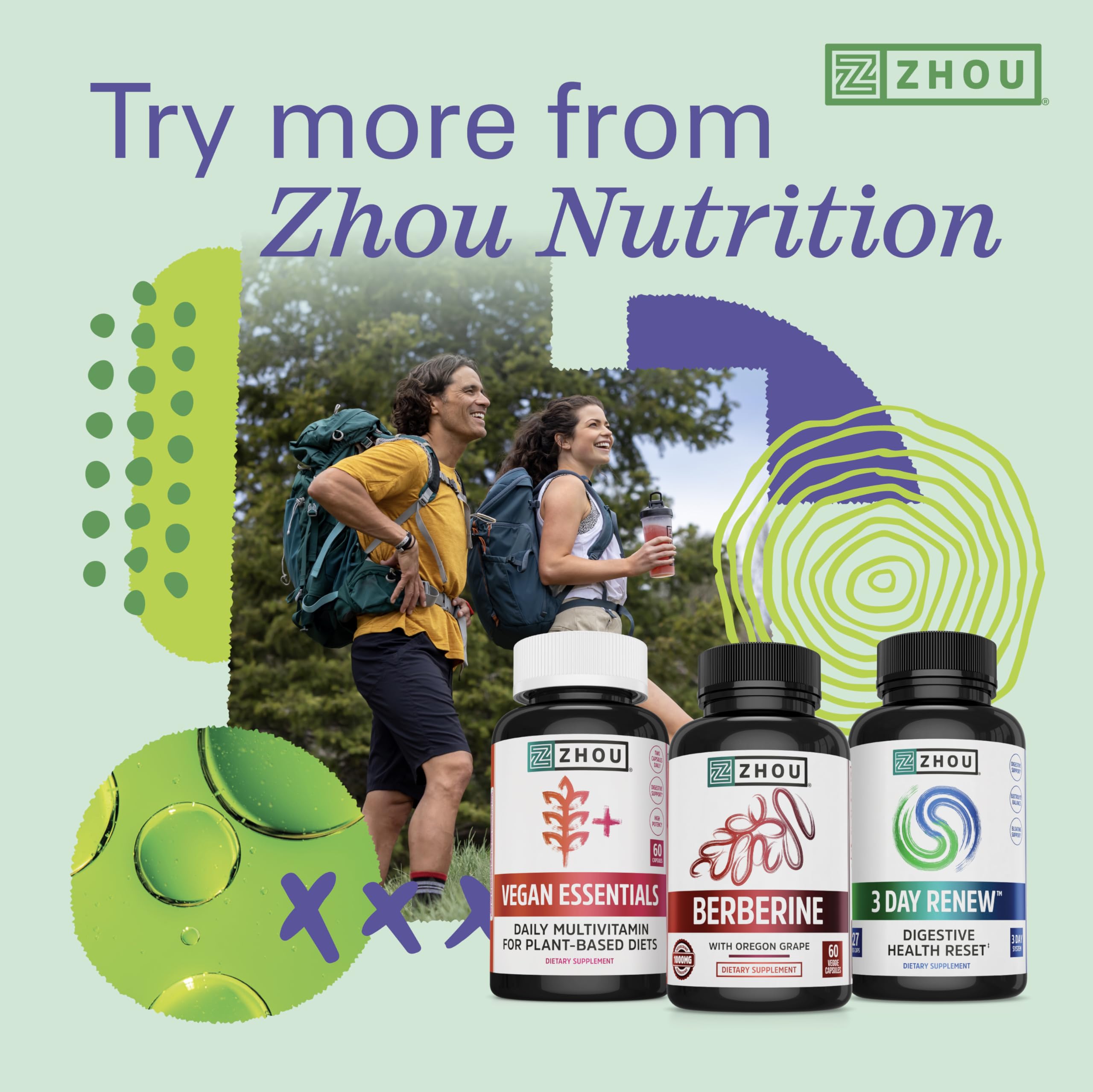 ZHOU Fast Support lifestyle scene suggests on-the-go use during a fasted workout.