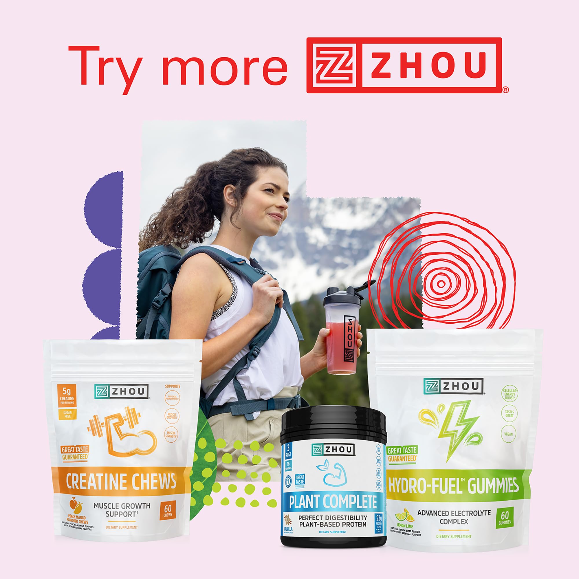 Zhou N.O. Pro L-Arginine detail suggests natural energy support before activity