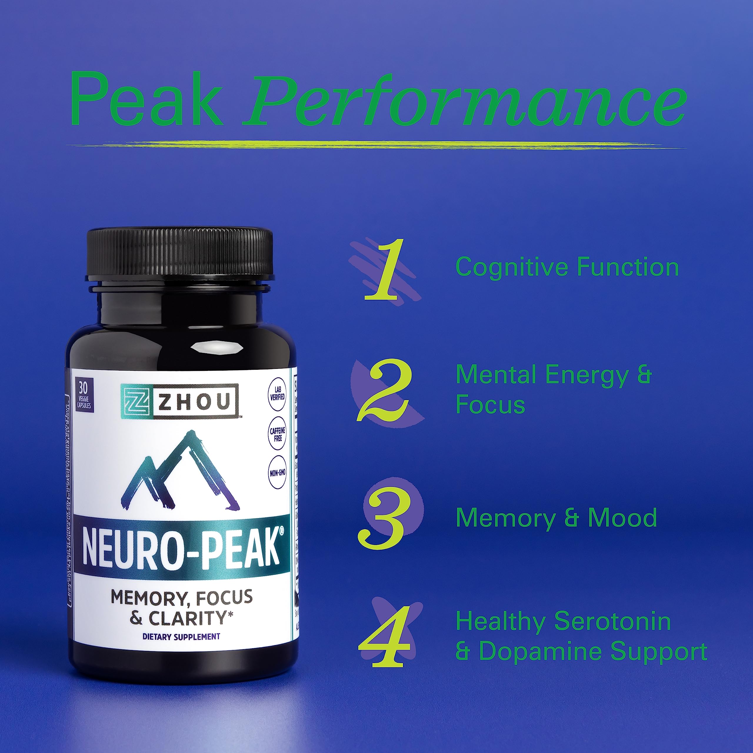 Zhou Neuro-Peak packaging on desk suggesting easy brain wellness