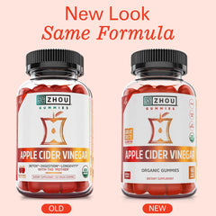 Zhou Organic ACV Gummies with fruity flavor and wholesome ingredients.