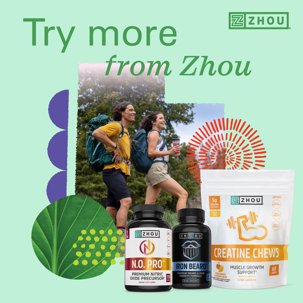 ZHOU Saw Palmetto packaging top view emphasizing vegetarian capsules.