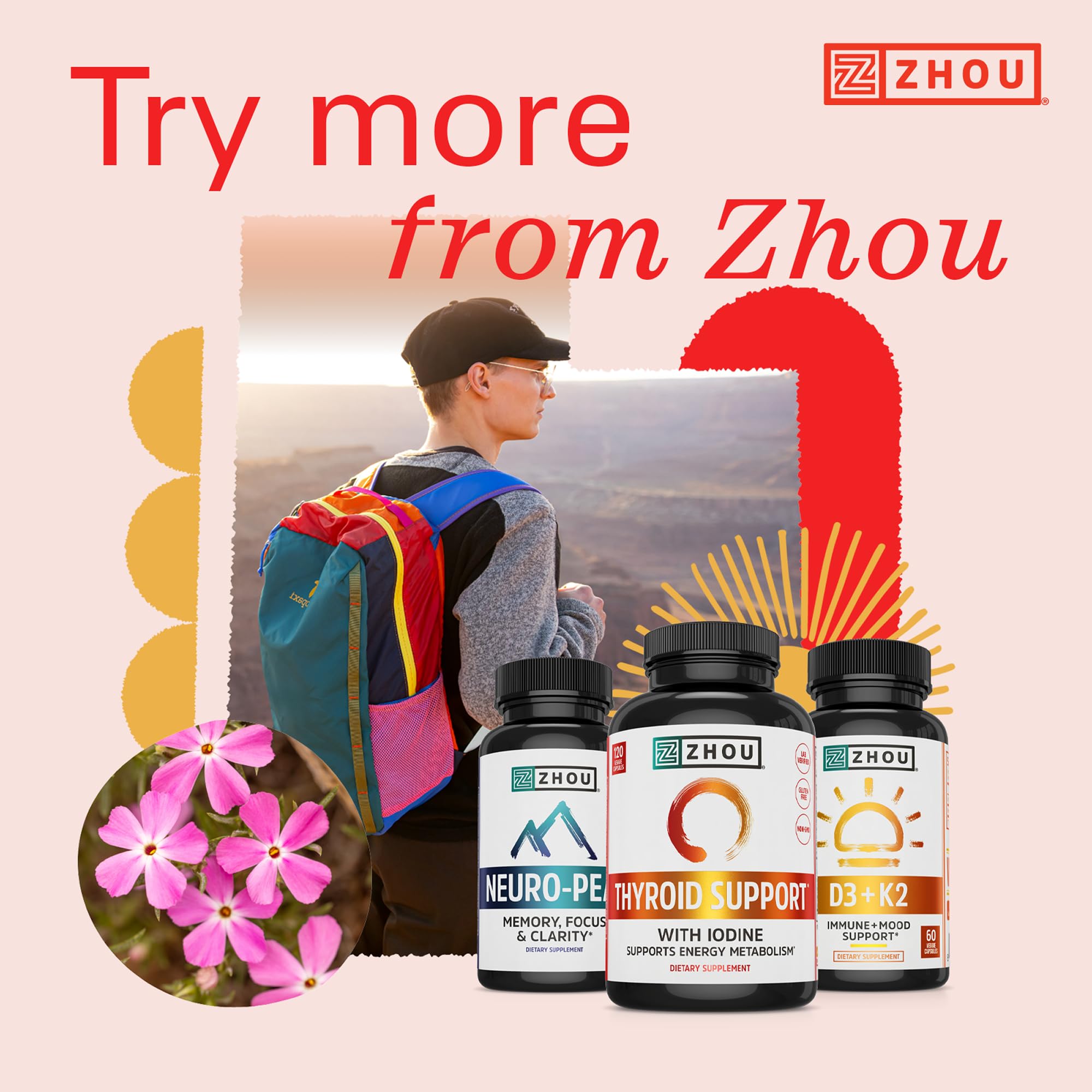 ZHOU Thyroid Support highlights bladderwrack and kelp minerals