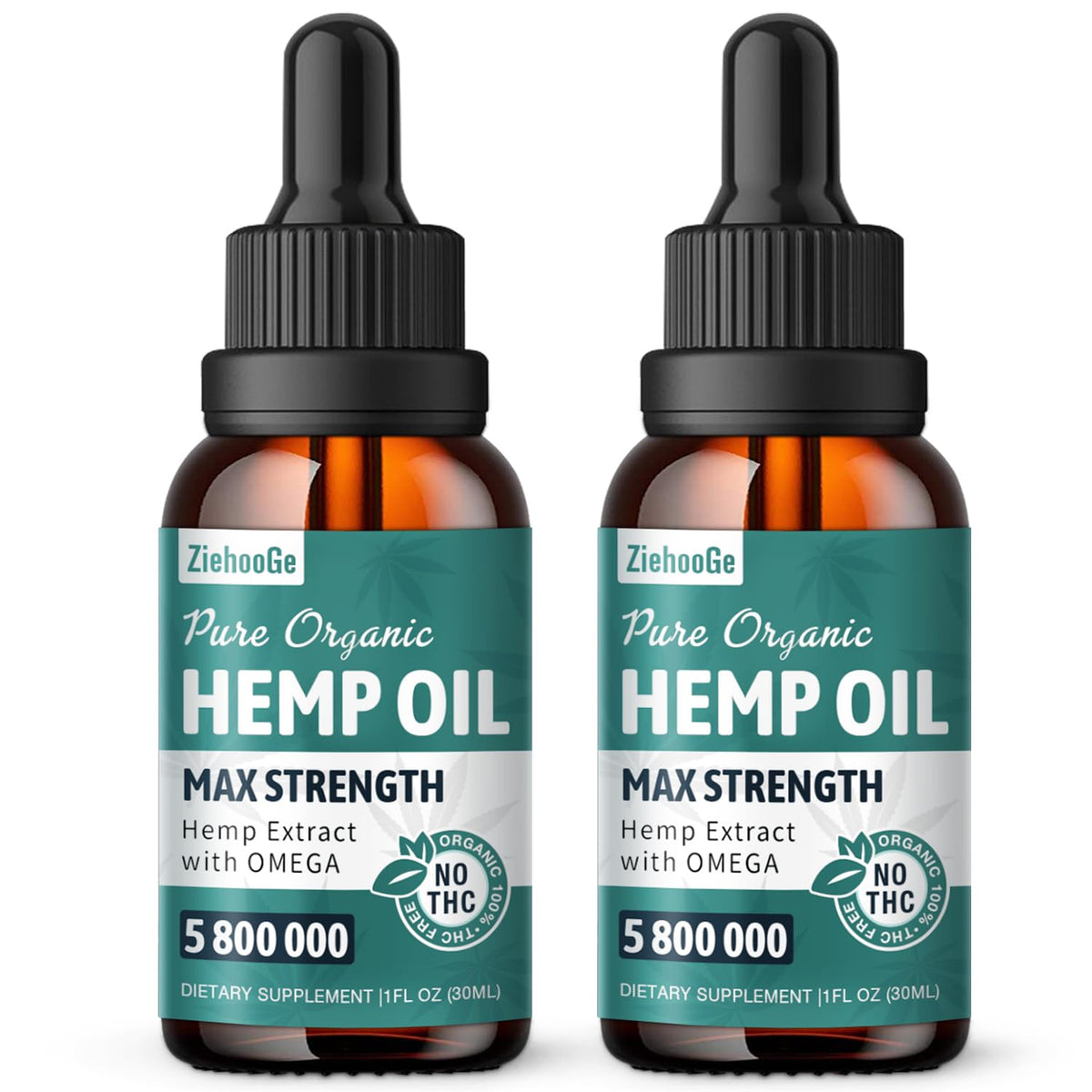 ziehooGe Hemp Oil bottle with premium packaging and purity