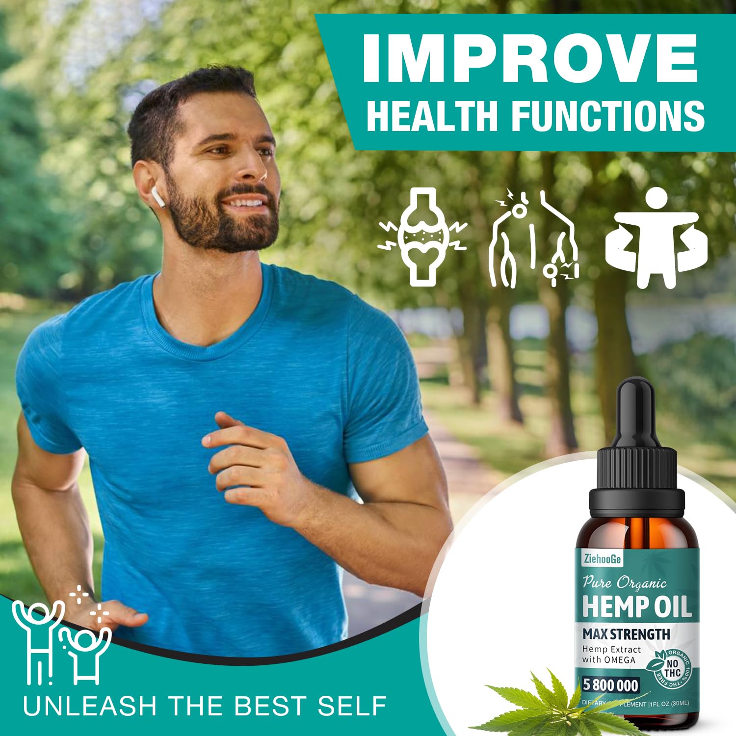 ziehooGe hemp oil in smoothies for daily balance and flavor