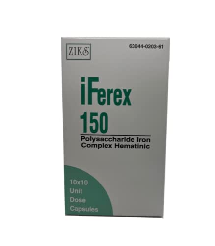 Ziks iFerex 150 iron bottle closeup—supports daily iron intake.