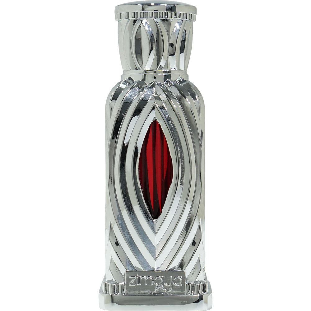 zimaya Maha Silver bottle front, refined unisex scent for daily wear
