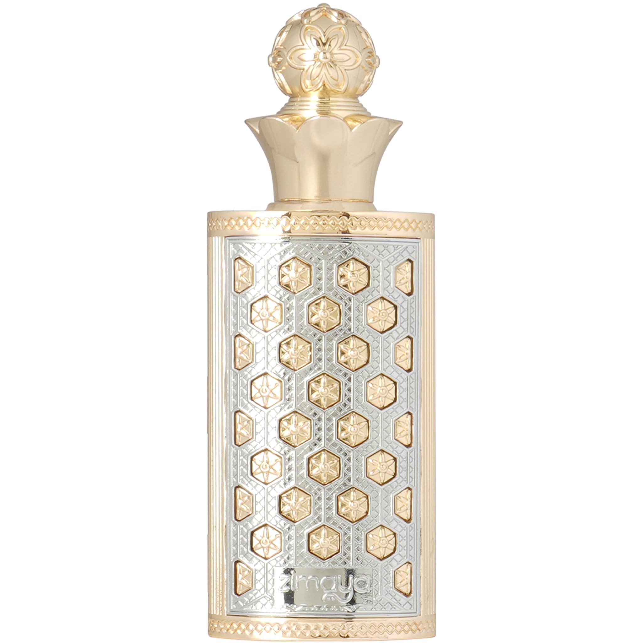 Zimaya Nojoum bottle cap closeup, highlighting premium packaging and travel-friendly fragrance.