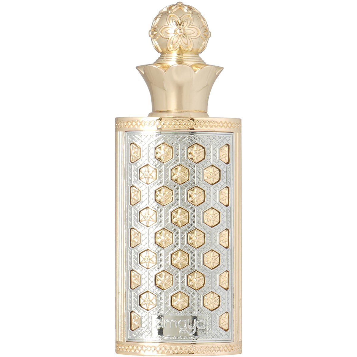 Zimaya Nojoum bottle cap closeup, highlighting premium packaging and travel-friendly fragrance.
