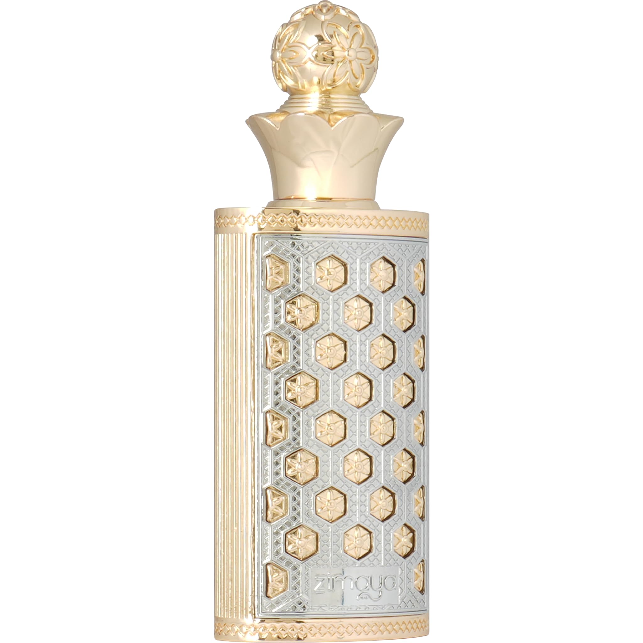 Zimaya Nojoum fragrance oil pour, showcasing rich amber notes and smooth texture.