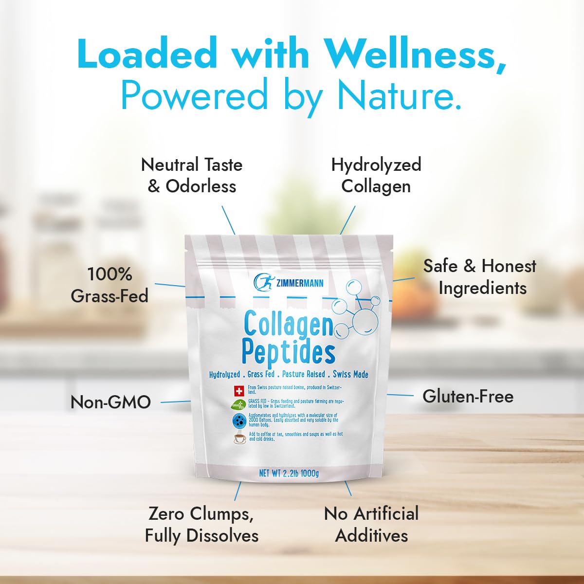 Zimmermann Collagen Peptides dissolving in tea without altering flavor