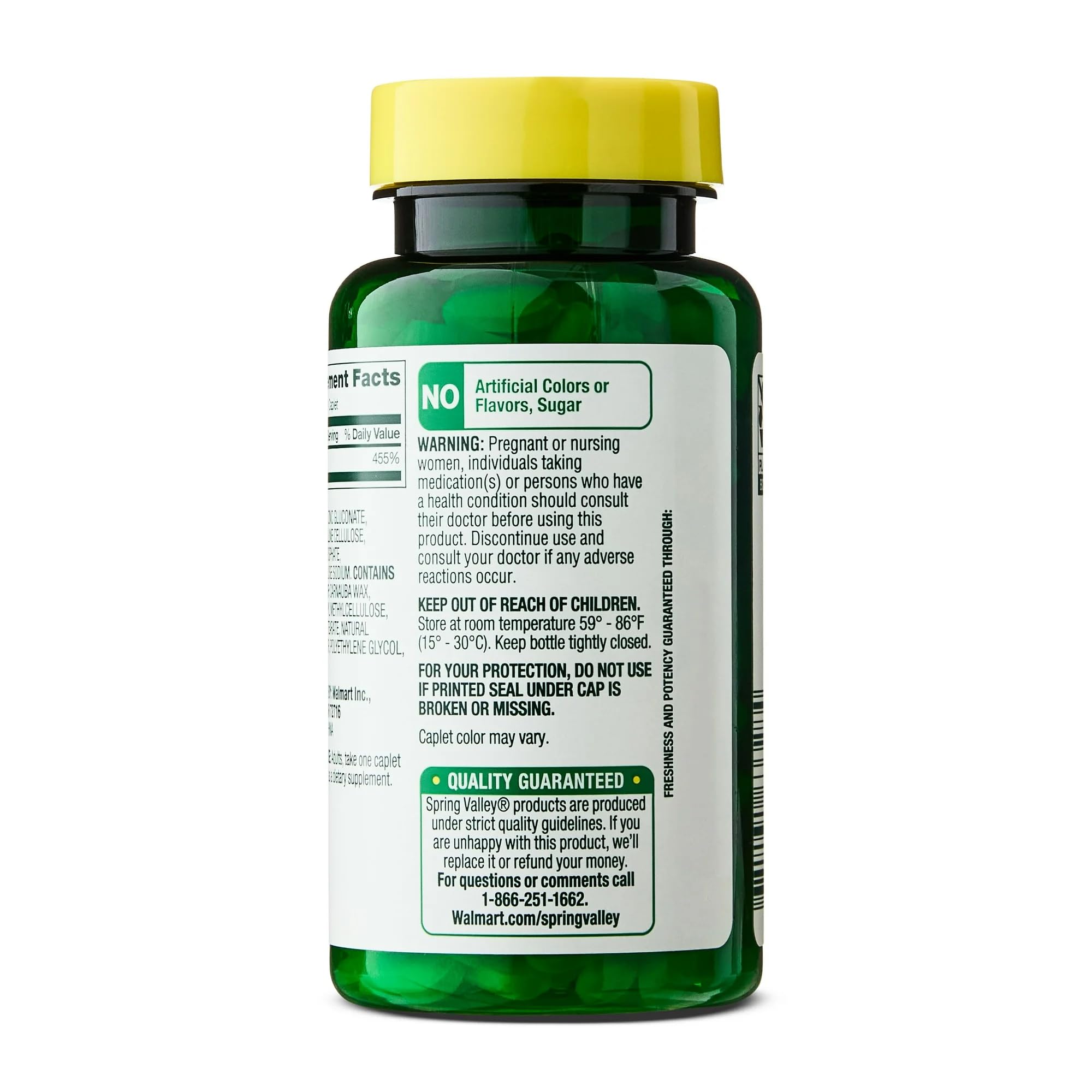 Zinc Caplets 50 mg gluten-free badge