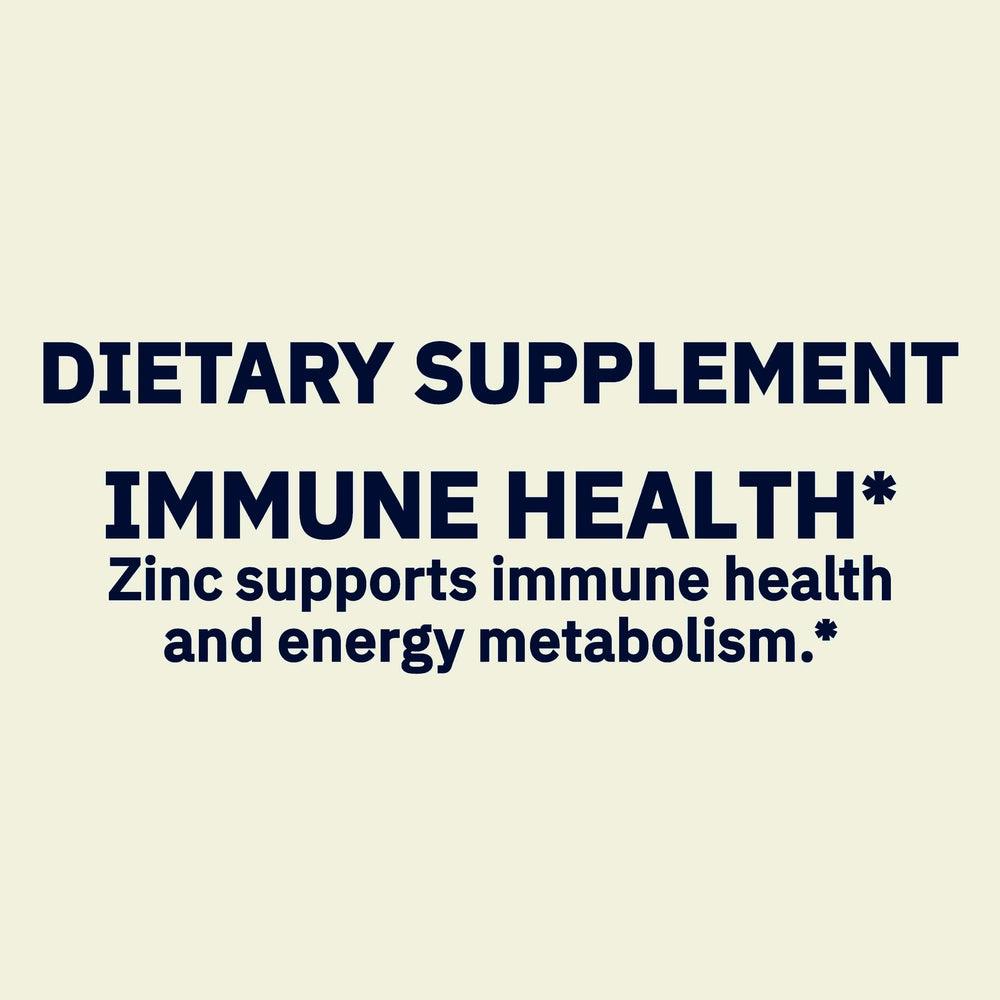 Zinc Caplets 50 mg tablet close-up for energy metabolism support
