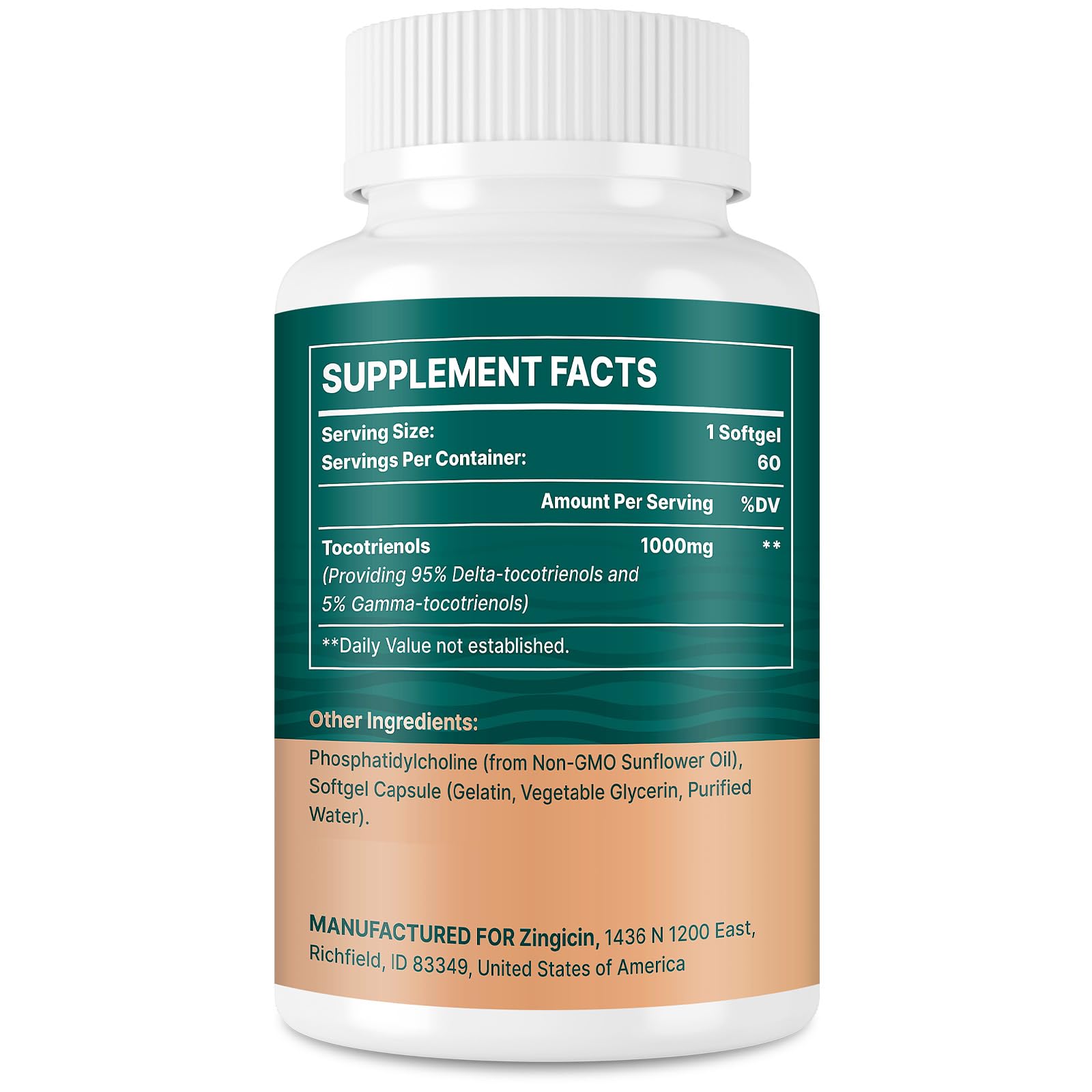 Zingicin clean label non-GMO gluten-free tocotrienols option.