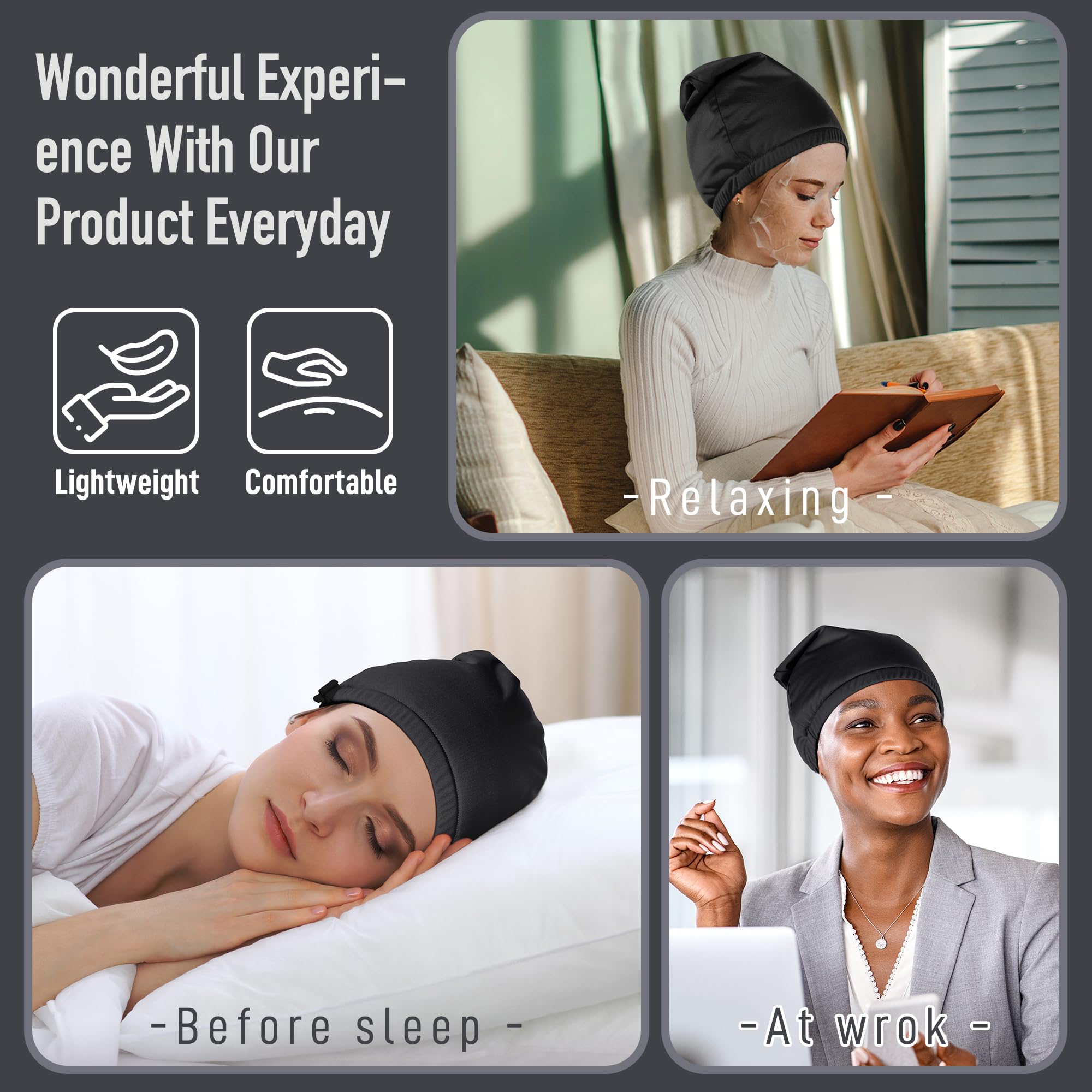 ZINGTERRA castor oil pack wrap leakproof cap protects sheets
