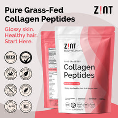 Granulated texture close-up highlights enhanced bioavailability of Zint peptides.