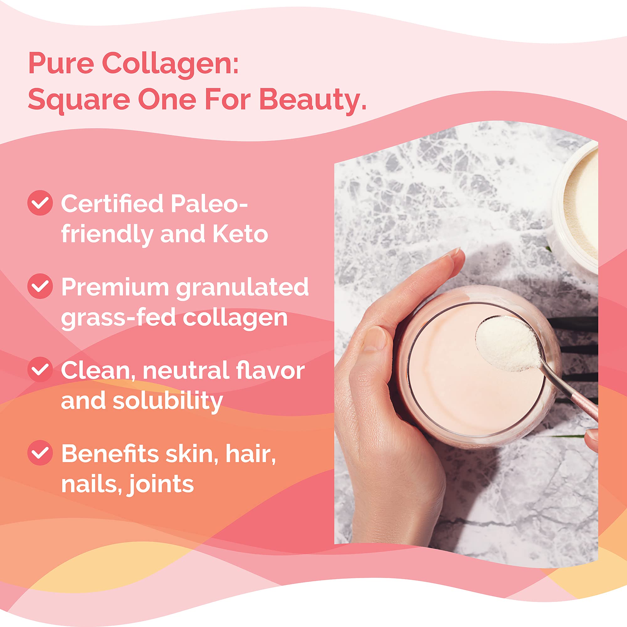Zint Collagen Peptides grass-fed label close-up emphasizing quality sourcing.