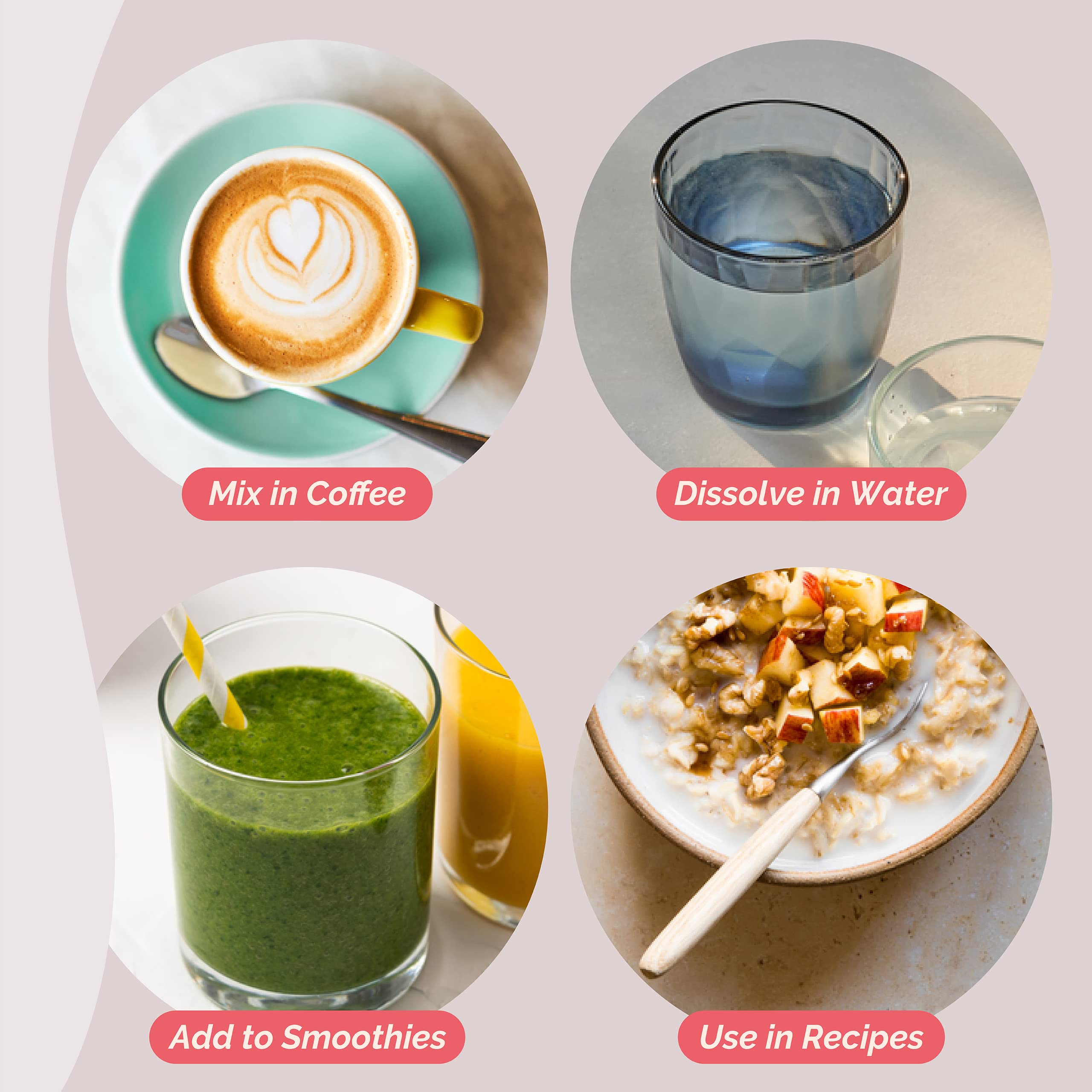 Zint collagen peptides unflavored powder blends into beverages.