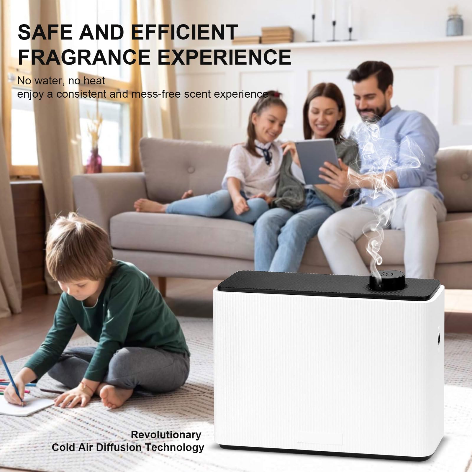 Bluetooth control allows easy scheduling and remote adjustments from a phone.