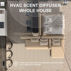 Zinyeme waterless diffusion enables quiet, maintenance-free operation.