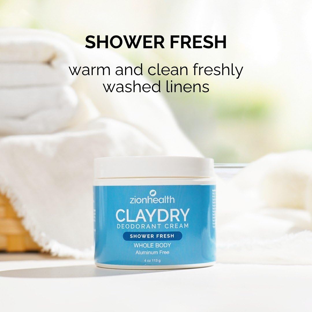Zion Health clay dry deodorant applying on feet demonstrates all-day fresh defense.