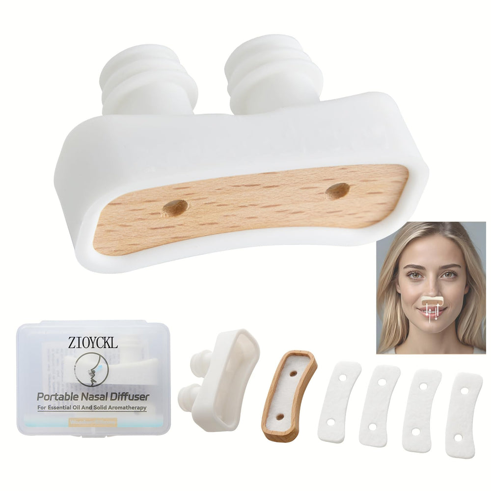 ZIOYCKL nasal inhaler bundle with wood block offers portable relaxation on the go