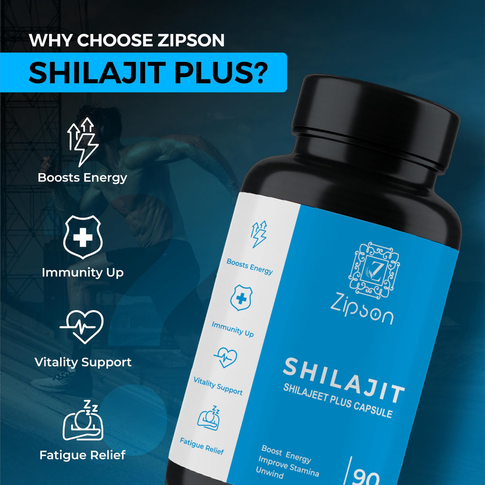 ZIPSON Shilajit non-GMO claim on modern packaging.