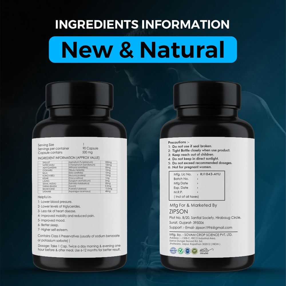 ZIPSON Shilajit product on clean, modern wellness packaging backdrop.