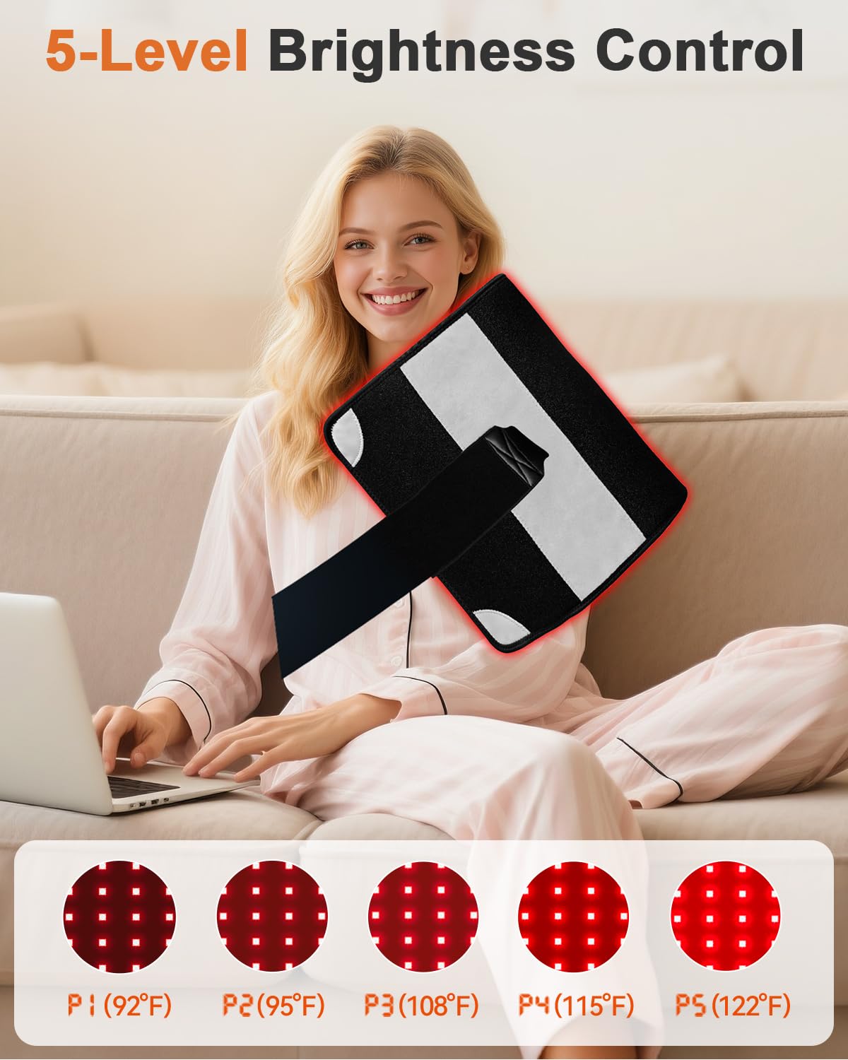 Ziptly Red Light Therapy Mat on office desk for daily wellness