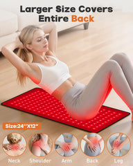 Ziptly Red Light Therapy Mat remote control with three modes