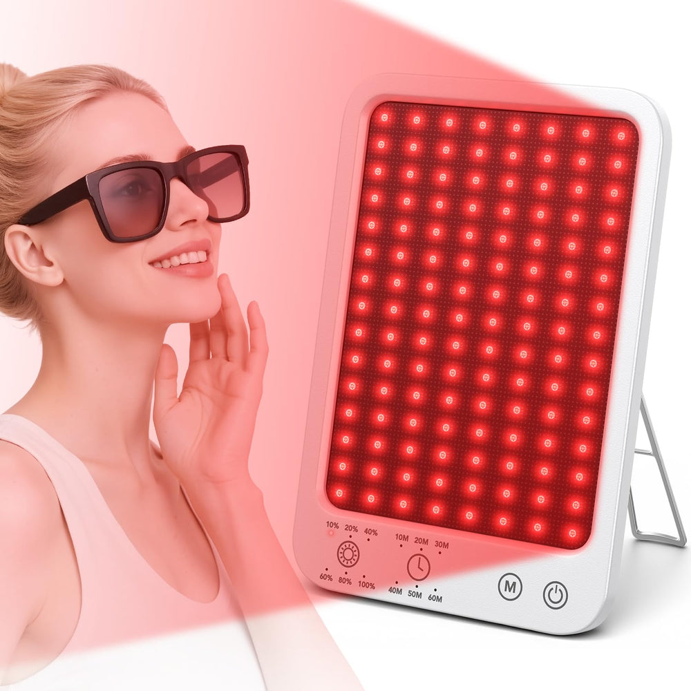 Ziptly red light therapy panel front view for simple skincare sessions.