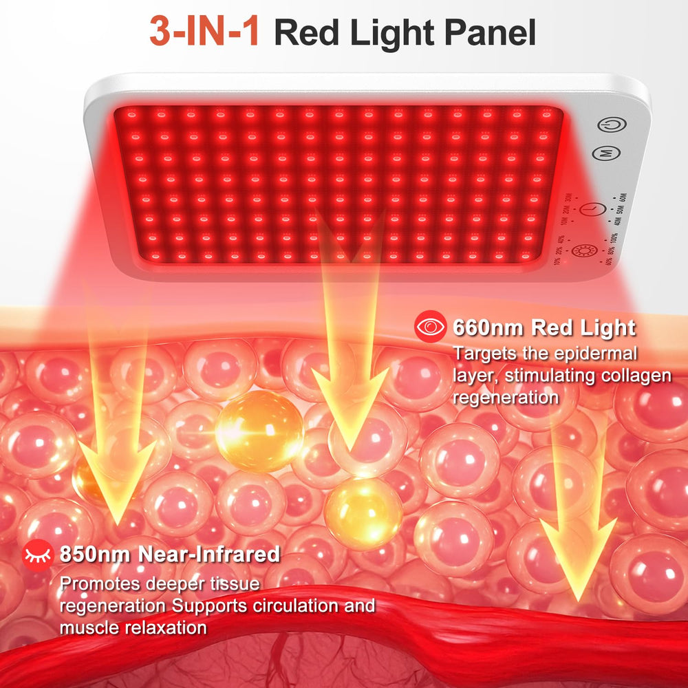 Ziptly panel dual wavelengths display for targeted skin care and relaxation.