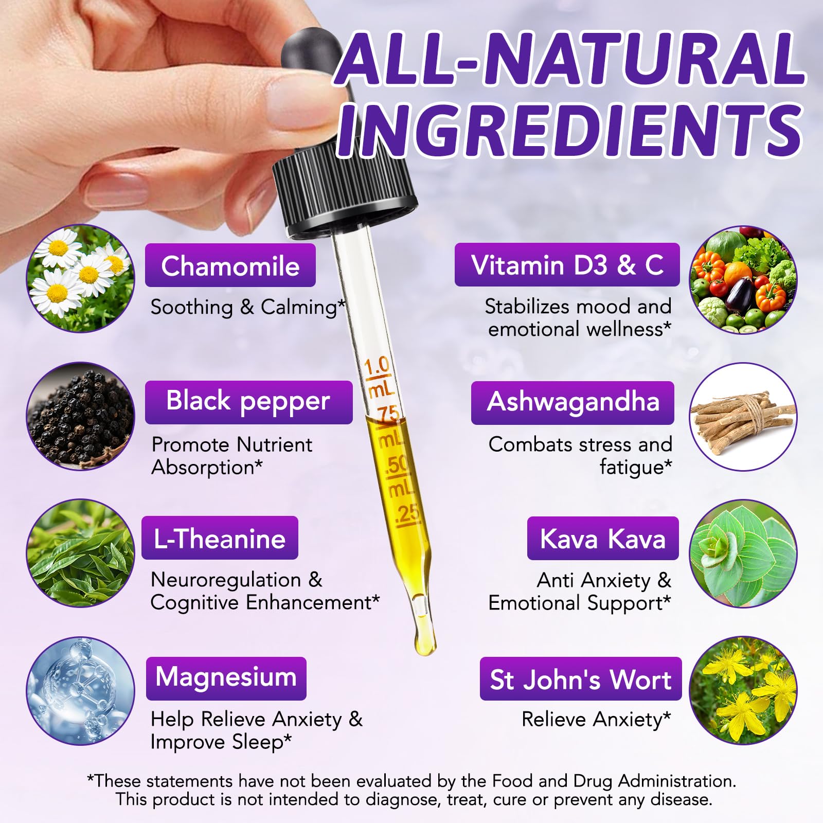 Magnesium ingredient label shown as part of the product blend.