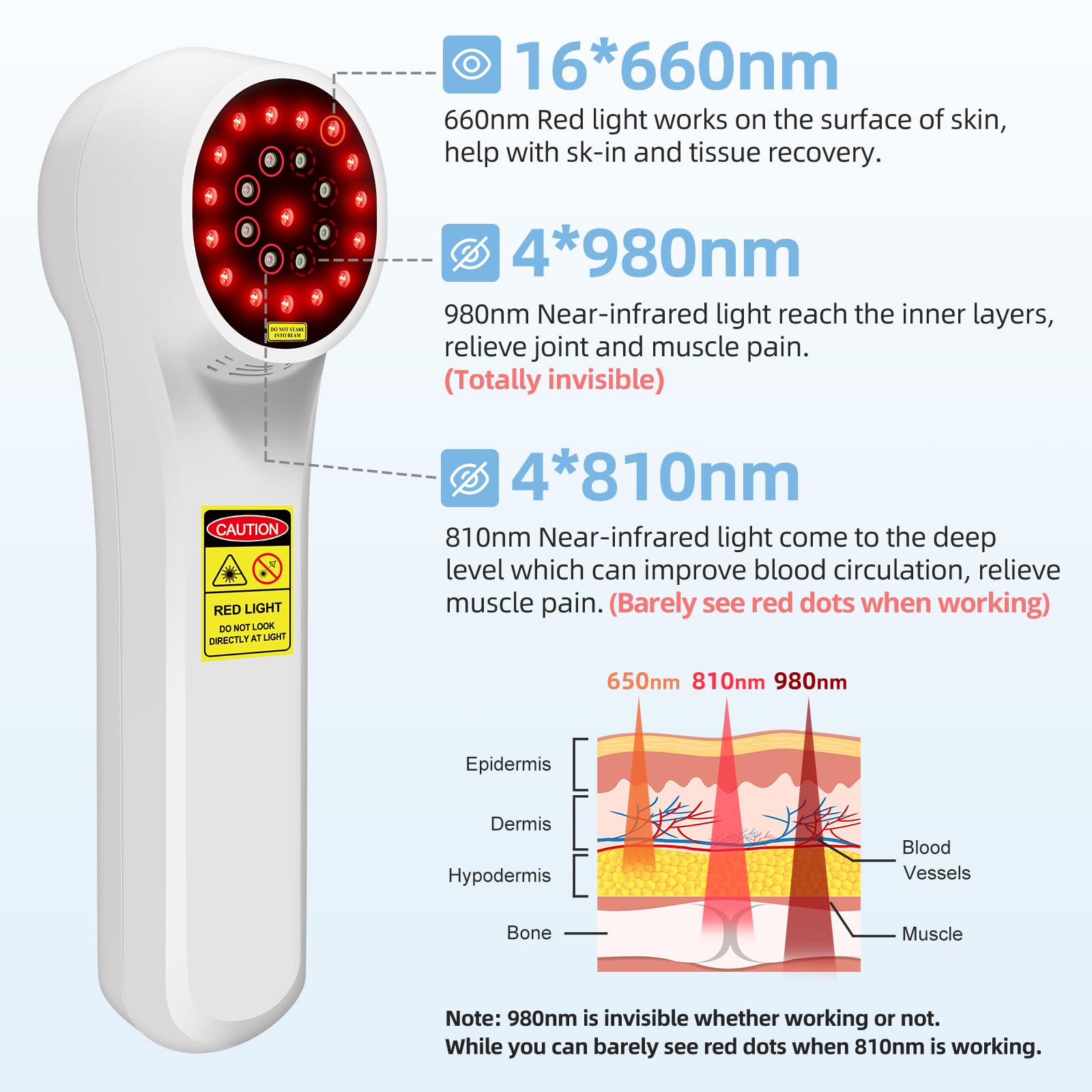 ZJKC handheld therapy device used for knee and muscle relief.