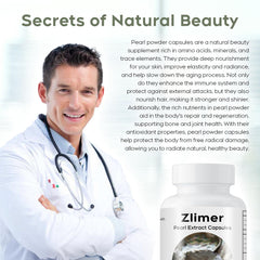 Zlimer Organic Pearl Powder Capsules with hyaluronic acid for added hydration potential.