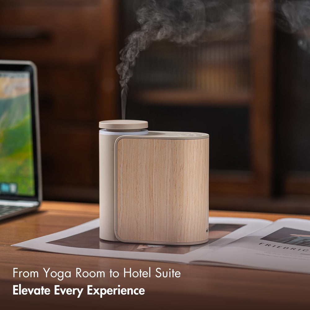 ZMARKRAFT diffuser showing ambient LED lighting for mood-enhancing atmosphere.
