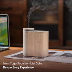 ZMARKRAFT diffuser showing ambient LED lighting for mood-enhancing atmosphere.