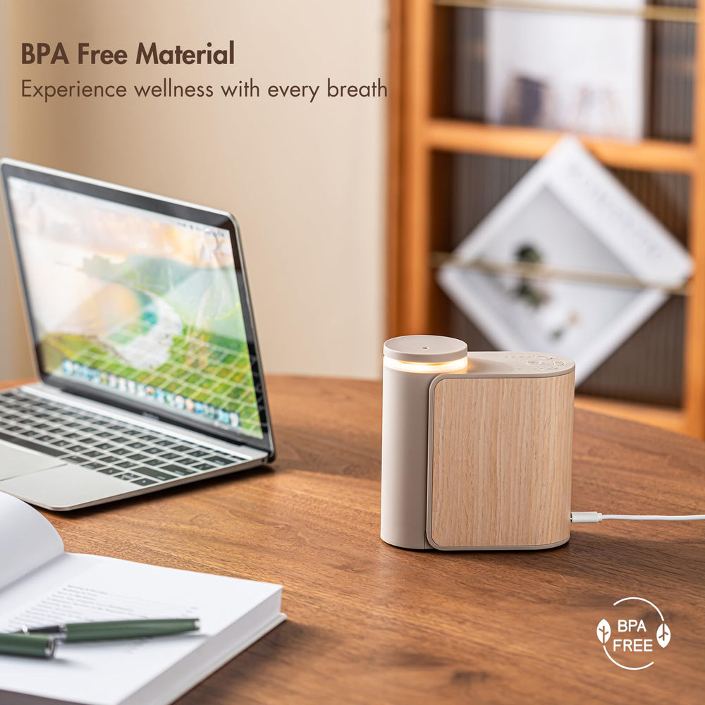 ZMARKRAFT waterless diffuser operates quietly for focused work or relaxation.